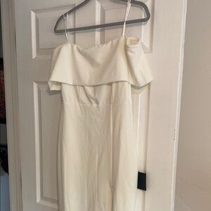 Lulus Cream Ruffled Tiered Sundress